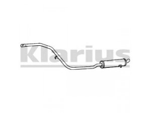 KLARIUS 260184 vidurinis duslintuvas 
 Išmetimo sistema -> Duslintuvas
5888943, 5980876, 5888943, 5980876