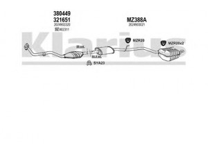 KLARIUS 600511U išmetimo sistema 
 Išmetimo sistema -> Išmetimo sistema, visa