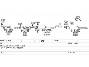 MTS C250085005192 išmetimo sistema 
 Išmetimo sistema -> Išmetimo sistema, visa
