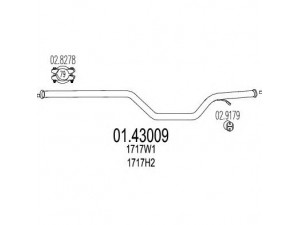 MTS 01.43009 išleidimo kolektorius 
 Išmetimo sistema -> Išmetimo vamzdžiai
1717H2, 1717W1