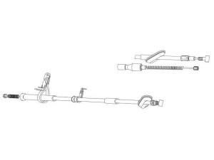 KAWE OP02206 trosas, stovėjimo stabdys 
 Stabdžių sistema -> Valdymo svirtys/trosai
4700357, 4705631, 9203995, 9209926