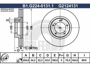 GALFER B1.G224-0131.1 stabdžių diskas 
 Dviratė transporto priemonės -> Stabdžių sistema -> Stabdžių diskai / priedai
5025610, 5029815