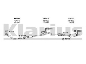 KLARIUS 360897E išmetimo sistema 
 Išmetimo sistema -> Išmetimo sistema, visa