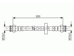 BOSCH 1 987 481 670 stabdžių žarnelė 
 Stabdžių sistema -> Stabdžių žarnelės
51810448, 5 62 399, 95510396, 5 62 399
