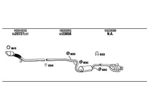 WALKER VW40407 išmetimo sistema 
 Išmetimo sistema -> Išmetimo sistema, visa