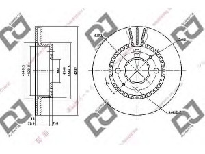 DJ PARTS BD1059 stabdžių diskas 
 Dviratė transporto priemonės -> Stabdžių sistema -> Stabdžių diskai / priedai
40206-0M601, 40206-0M602, 402060M601