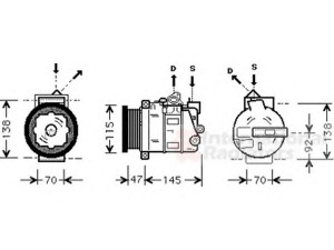 VAN WEZEL 3000K390 kompresorius, oro kondicionierius 
 Oro kondicionavimas -> Kompresorius/dalys
001 230 0111, 0012300111, 12300111