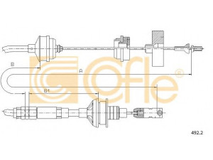 COFLE 492.2 sankabos trosas 
 Dviratė transporto priemonės -> Kabeliai ir tachometro velenaai -> Sankabos trosas