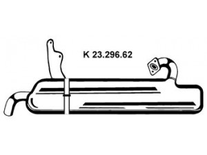 EBERSPÄCHER 23.296.62 katalizatoriaus keitiklis 
 Išmetimo sistema -> Katalizatoriaus keitiklis
0006315V003, 0006315V004