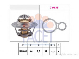 FACET 7.8524 termostatas, aušinimo skystis 
 Aušinimo sistema -> Termostatas/tarpiklis -> Thermostat
11 53 1 485 847, 11 53 7 596 787