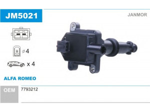 JANMOR JM5021 ritė, uždegimas 
 Kibirkšties / kaitinamasis uždegimas -> Uždegimo ritė
7793212, 7793212