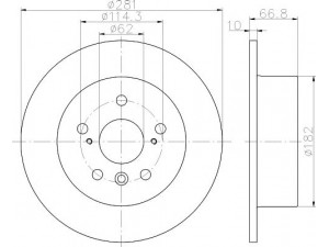 HELLA PAGID 8DD 355 119-671 stabdžių diskas 
 Stabdžių sistema -> Diskinis stabdys -> Stabdžių diskas
4243106140, 4243133130