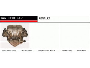 DELCO REMY DC80742 stabdžių apkaba 
 Dviratė transporto priemonės -> Stabdžių sistema -> Stabdžių apkaba / priedai
7701022775