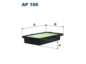 FILTRON AP106 oro filtras 
 Techninės priežiūros dalys -> Techninės priežiūros intervalai
17220PP4305, 17220PP4E00, FDU1632