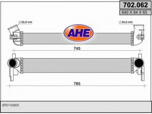 AHE 702.062 tarpinis suslėgto oro aušintuvas, kompresorius 
 Variklis -> Oro tiekimas -> Įkrovos agregatas (turbo/superįkrova) -> Tarpinis suslėgto oro aušintuvas
6R0145805