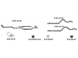 EBERSPÄCHER 232354 išmetimo sistema 
 Išmetimo sistema -> Išmetimo sistema, visa