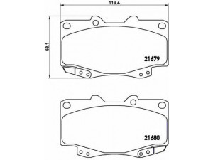 BREMBO P 83 151 stabdžių trinkelių rinkinys, diskinis stabdys 
 Techninės priežiūros dalys -> Papildomas remontas
0446504630, 044650K210