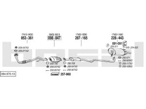 BOSAL 084.970.13 išmetimo sistema 
 Išmetimo sistema -> Išmetimo sistema, visa