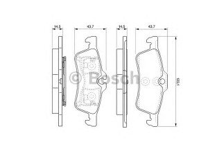 BOSCH 0 986 494 130 stabdžių trinkelių rinkinys, diskinis stabdys 
 Techninės priežiūros dalys -> Papildomas remontas
04466 0D010