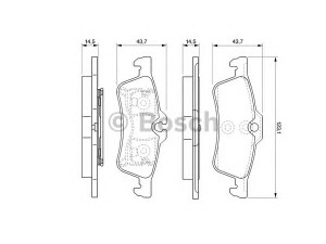 BOSCH 0 986 494 130 stabdžių trinkelių rinkinys, diskinis stabdys 
 Techninės priežiūros dalys -> Papildomas remontas
04466 0D010