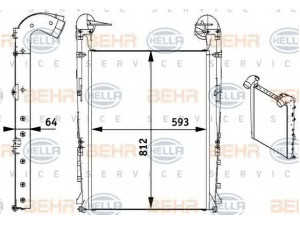 HELLA 8ML 376 728-731 tarpinis suslėgto oro aušintuvas, kompresorius 
 Variklis -> Oro tiekimas -> Įkrovos agregatas (turbo/superįkrova) -> Tarpinis suslėgto oro aušintuvas
74 85 003 667, 50 01 873 716, 50 10 619 295