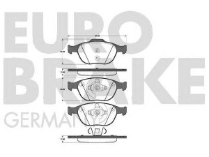 EUROBRAKE 5502222560 stabdžių trinkelių rinkinys, diskinis stabdys 
 Techninės priežiūros dalys -> Papildomas remontas
2M5V2K021AA, 4346371, 4387361