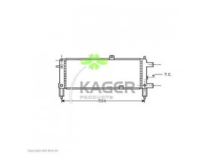 KAGER 31-0744 radiatorius, variklio aušinimas 
 Aušinimo sistema -> Radiatorius/alyvos aušintuvas -> Radiatorius/dalys
1302014, 90136828