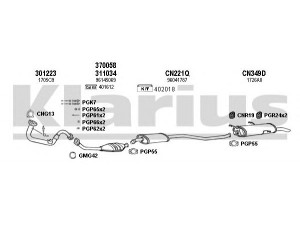KLARIUS 180342U išmetimo sistema 
 Išmetimo sistema -> Išmetimo sistema, visa
