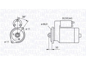 MAGNETI MARELLI 063521240220 starteris 
 Elektros įranga -> Starterio sistema -> Starteris
085911023A, 085911023K