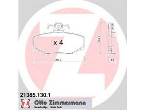 ZIMMERMANN 21385.130.1 stabdžių trinkelių rinkinys, diskinis stabdys 
 Techninės priežiūros dalys -> Papildomas remontas
270923, 2709236, 271573, 271829