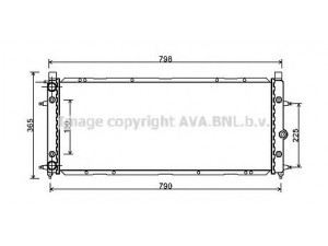 AVA QUALITY COOLING VW2094 radiatorius, variklio aušinimas 
 Aušinimo sistema -> Radiatorius/alyvos aušintuvas -> Radiatorius/dalys
701121253, 701121253B