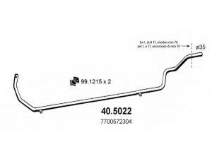 ASSO 40.5022 išleidimo kolektorius 
 Išmetimo sistema -> Išmetimo vamzdžiai
7700551921, 7700572304