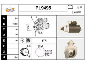 SNRA PL9495 starteris