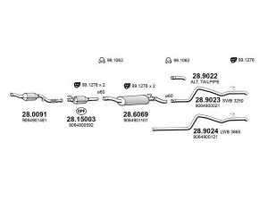 ASSO ART4153 išmetimo sistema 
 Išmetimo sistema -> Išmetimo sistema, visa