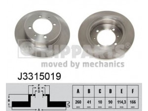 NIPPARTS J3315019 stabdžių diskas 
 Stabdžių sistema -> Diskinis stabdys -> Stabdžių diskas
MB699288, MB699289, MR249356, MR913846
