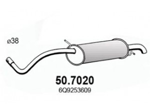 ASSO 50.7020 galinis duslintuvas 
 Išmetimo sistema -> Duslintuvas
6Q9253609, 6Q9253609J, 6Y9253609B