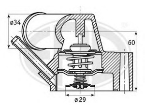 ERA 350085 termostatas, aušinimo skystis 
 Aušinimo sistema -> Termostatas/tarpiklis -> Thermostat
13 38 001, 13 38 098, 63 38 005