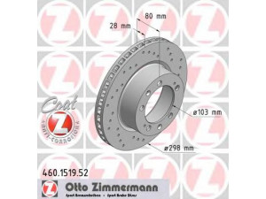 ZIMMERMANN 460.1519.52 stabdžių diskas 
 Dviratė transporto priemonės -> Stabdžių sistema -> Stabdžių diskai / priedai
964 351 041 02