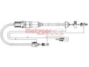 METZGER 11.2915 sankabos trosas 
 Dviratė transporto priemonės -> Kabeliai ir tachometro velenaai -> Sankabos trosas
6025 304 915