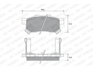 WEEN 151-2159 stabdžių trinkelių rinkinys, diskinis stabdys 
 Techninės priežiūros dalys -> Papildomas remontas
43022SR3G00, 43022SR3G01, 43022TF0G00
