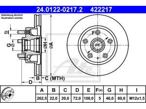 ATE 24.0122-0217.2 stabdžių diskas 
 Dviratė transporto priemonės -> Stabdžių sistema -> Stabdžių diskai / priedai
1359156, 270876