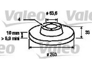VALEO 186425 stabdžių diskas 
 Stabdžių sistema -> Diskinis stabdys -> Stabdžių diskas
1197572, 1323621, 1373781, 1473006