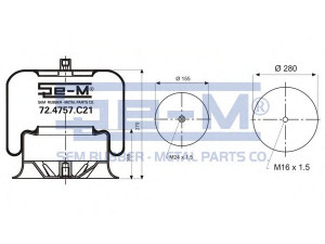 SEM LASTIK 72.4757.C21 dėklas, pneumatinė pakaba
942 320 43 21