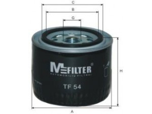 MFILTER TF 54 alyvos filtras 
 Techninės priežiūros dalys -> Techninės priežiūros intervalai
287999, 3102872-3, 3287990-0, 3287999