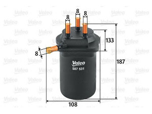 VALEO 587531 kuro filtras 
 Filtrai -> Kuro filtras
8200186217