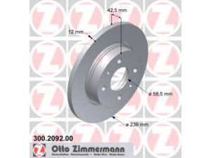 ZIMMERMANN 300.2092.00 stabdžių diskas 
 Dviratė transporto priemonės -> Stabdžių sistema -> Stabdžių diskai / priedai
2108 350 1070