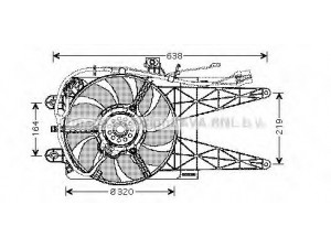 AVA QUALITY COOLING FT7507 ventiliatorius, radiatoriaus 
 Aušinimo sistema -> Oro aušinimas
46524608, 46776540, 46785738, 46785741