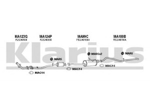 KLARIUS 570058U išmetimo sistema 
 Išmetimo sistema -> Išmetimo sistema, visa