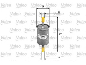 VALEO 587046 kuro filtras 
 Techninės priežiūros dalys -> Papildomas remontas
60675978