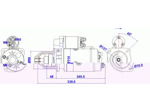 DELCO REMY 19024289 starteris 
 Elektros įranga -> Starterio sistema -> Starteris
465482, 465603, 5001836, 8113902